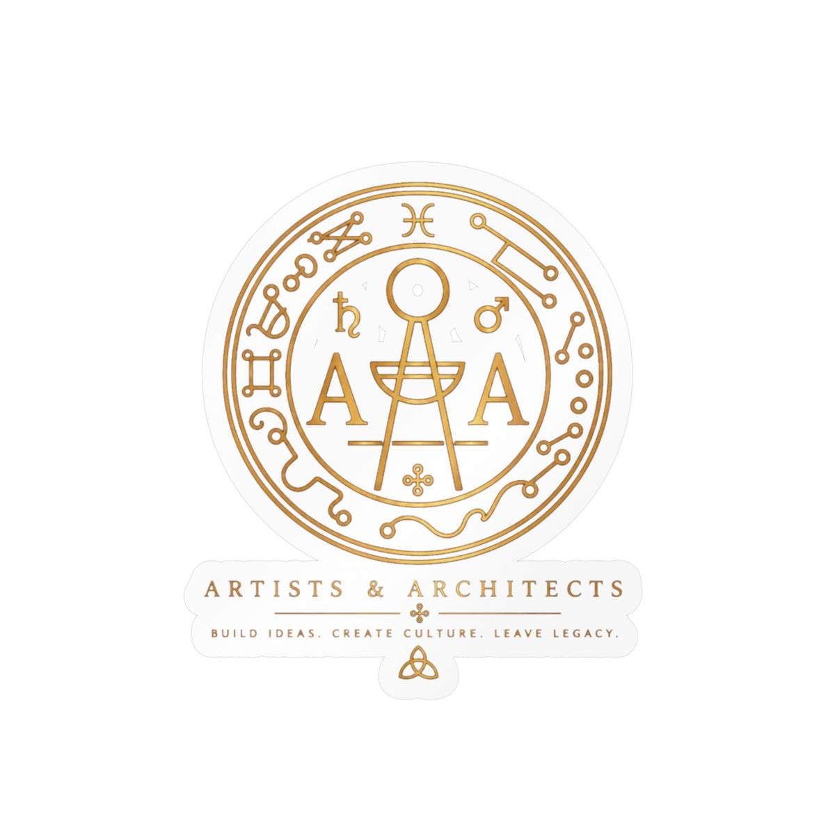 A&A Gold Emblem | 3 × 4 Inch Vinyl Decal