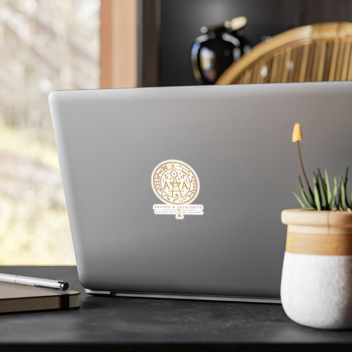 A&A Gold Emblem | 3 × 4 Inch Vinyl Decal