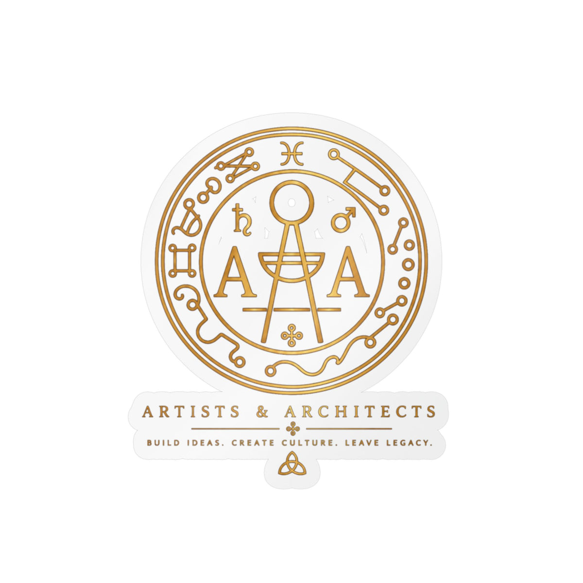 A&A Gold Emblem | 3 × 4 Inch Vinyl Decal