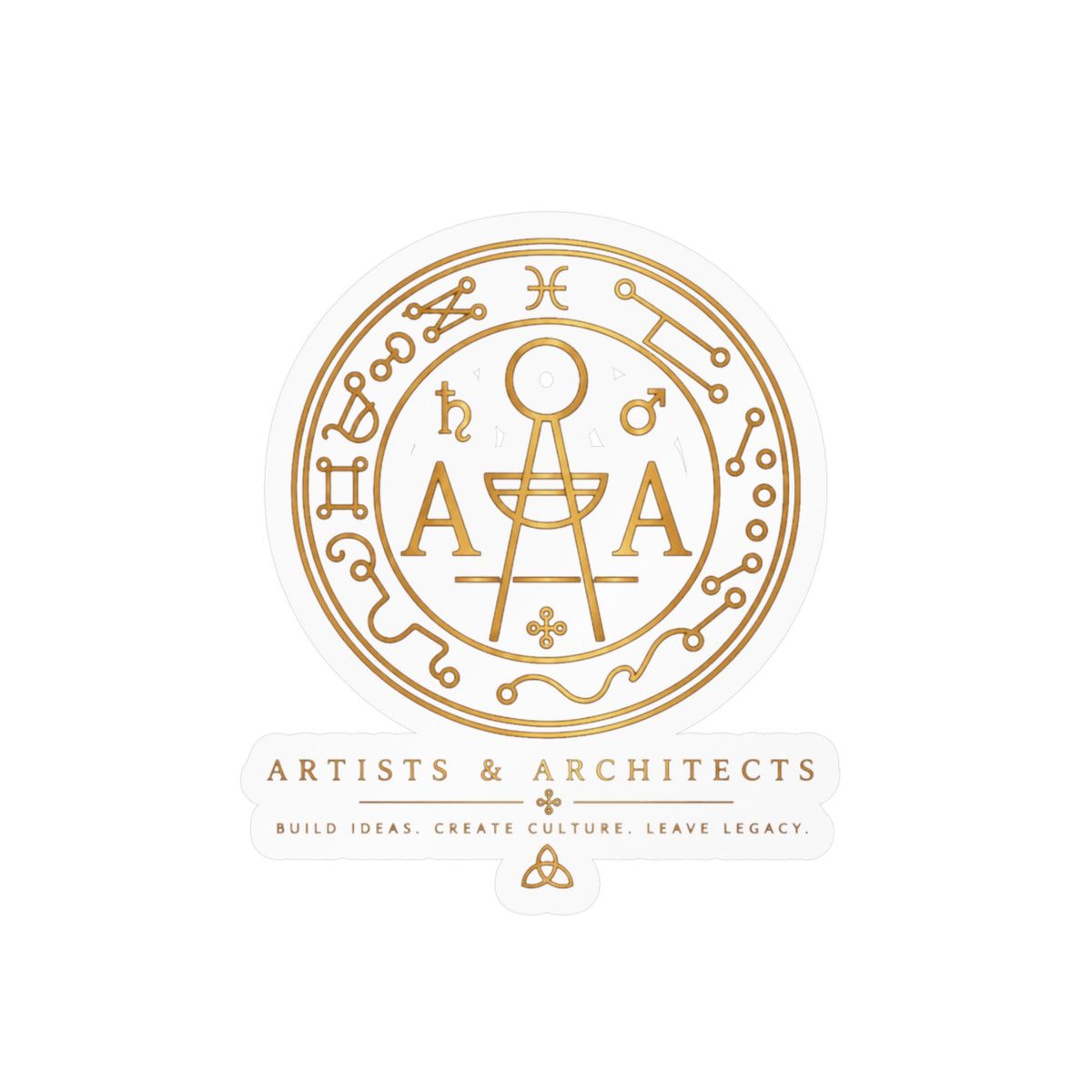 A&A Gold Emblem | 3 × 4 Inch Vinyl Decal